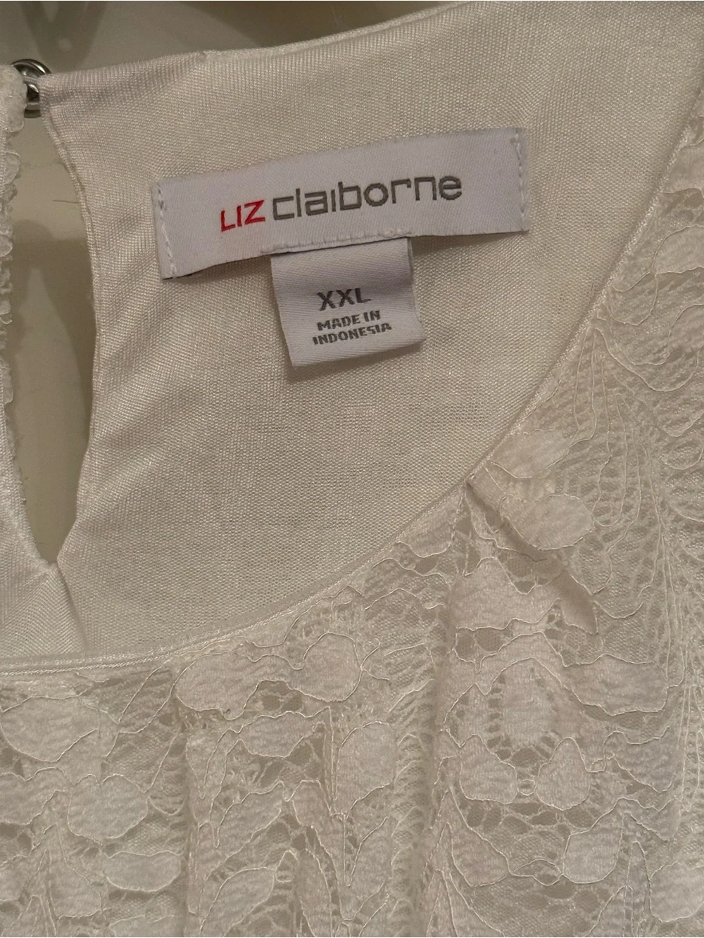 Liz Claiborne White Lace Sleeveless Camisole - Picture 4 of 6